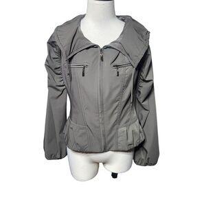 Allura Versatile Vest Jacket Zip Off Sleeves Taupe Size 4